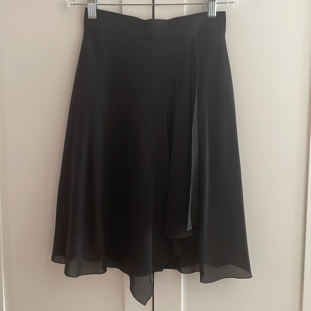 Vintage Chanel Black Silk Skirt EU 36